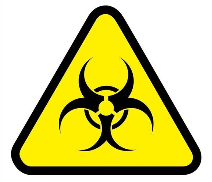 A yellow biohazard sign